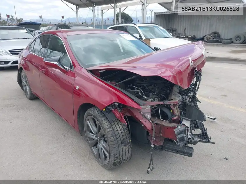 2019 Lexus Es 350 F Sport VIN: 58ABZ1B13KU026828 Lot: 45241788