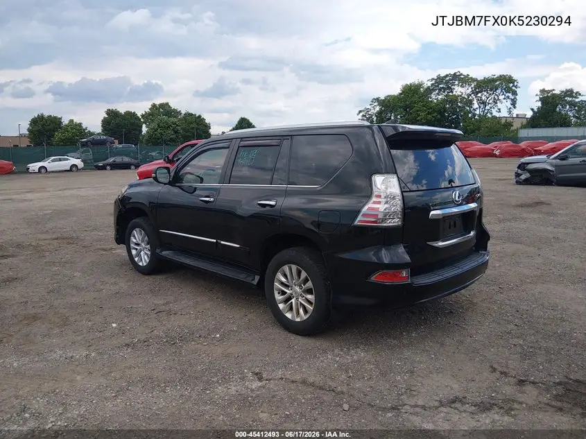 2019 Lexus Gx 460 Premium VIN: JTJBM7FX0K5230294 Lot: 45412493
