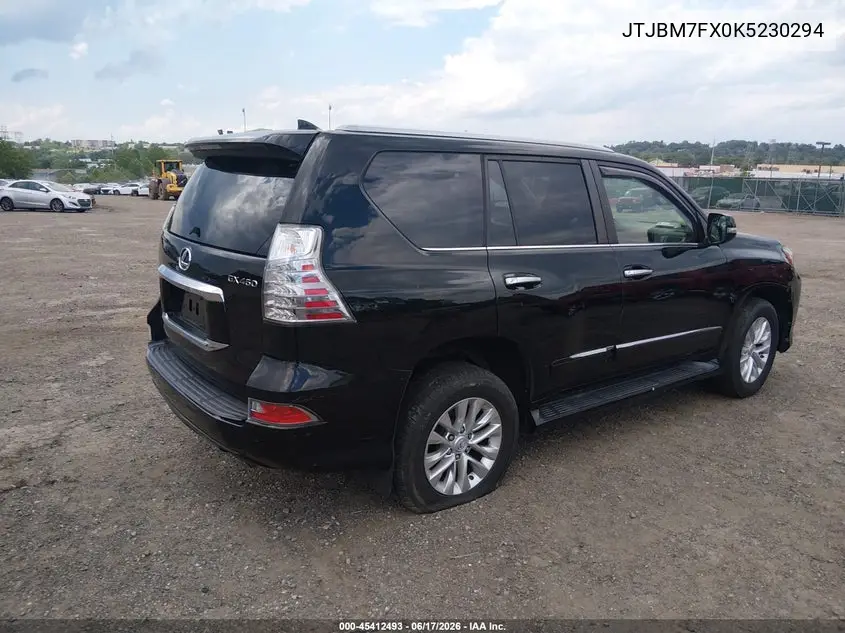2019 Lexus Gx 460 Premium VIN: JTJBM7FX0K5230294 Lot: 45412493