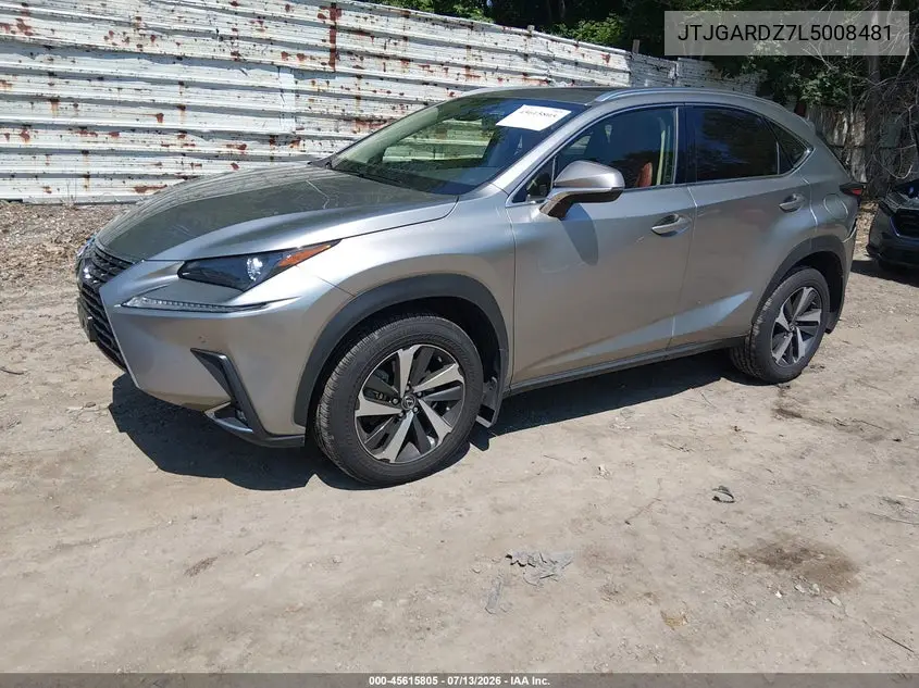 2020 Lexus Nx 300 VIN: JTJGARDZ7L5008481 Lot: 45615805