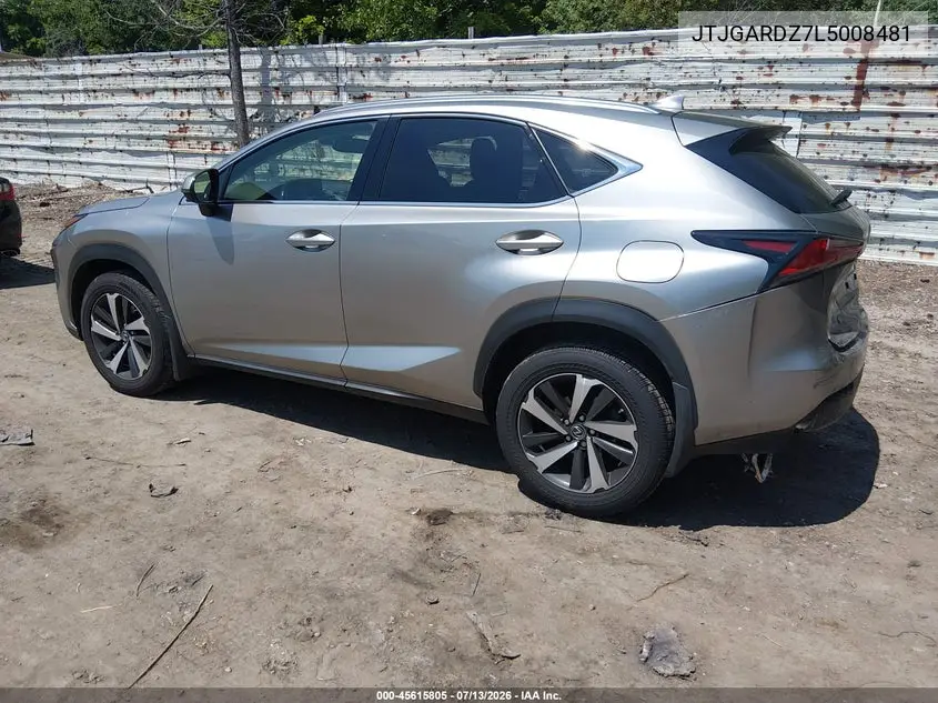 2020 Lexus Nx 300 VIN: JTJGARDZ7L5008481 Lot: 45615805