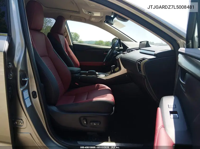 2020 Lexus Nx 300 VIN: JTJGARDZ7L5008481 Lot: 45615805
