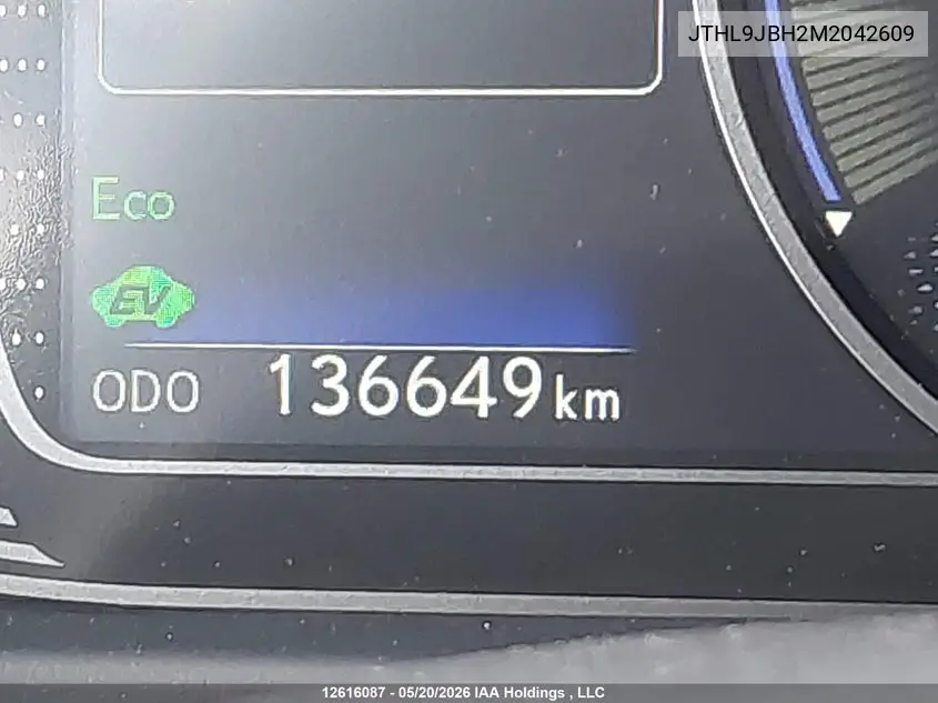 2021 Lexus Ux 250H VIN: JTHL9JBH2M2042609 Lot: 12616087