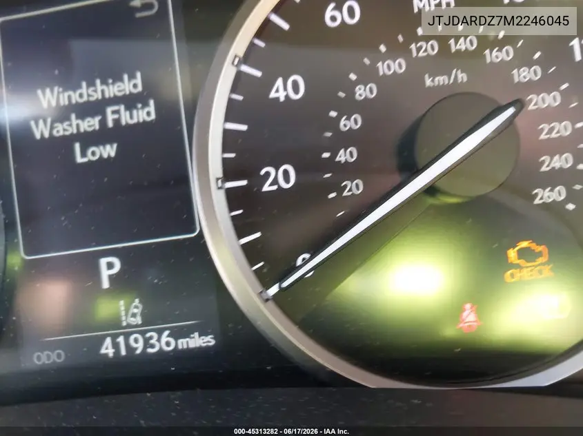 2021 Lexus Nx 300 VIN: JTJDARDZ7M2246045 Lot: 45313282