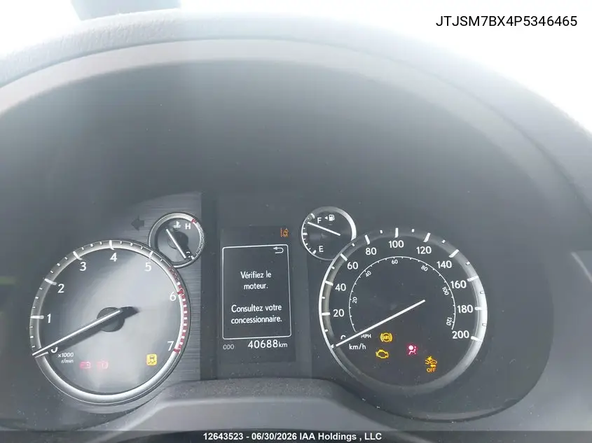 2023 Lexus Gx 460 VIN: JTJSM7BX4P5346465 Lot: 12643523