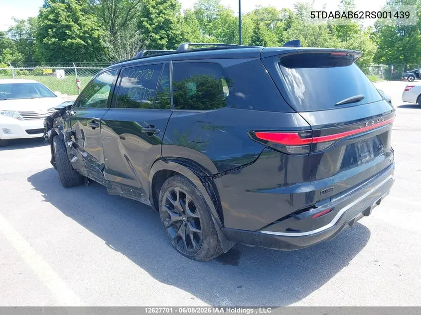 2024 Lexus Tx 500H VIN: 5TDABAB62RS001439 Lot: 12627701
