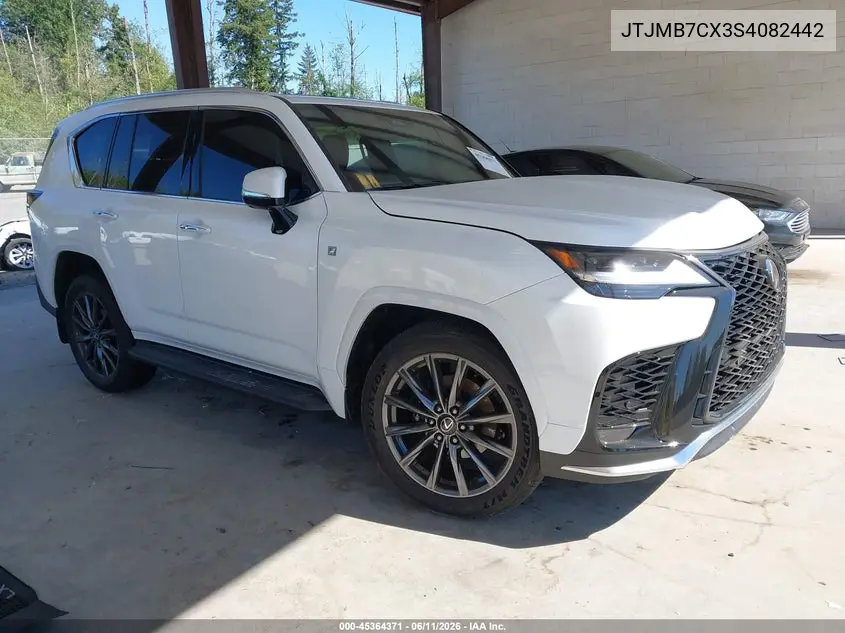 2025 Lexus Lx 600 F Sport VIN: JTJMB7CX3S4082442 Lot: 45364371