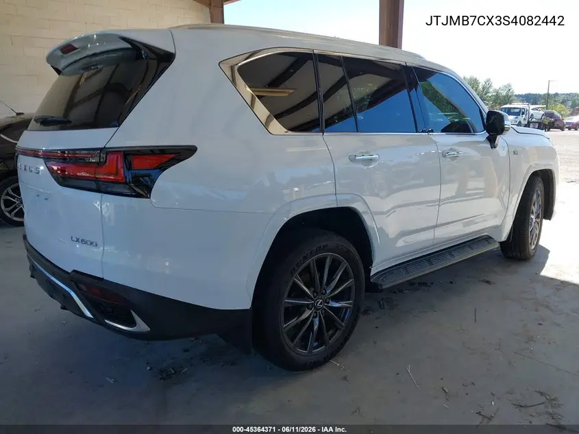 2025 Lexus Lx 600 F Sport VIN: JTJMB7CX3S4082442 Lot: 45364371