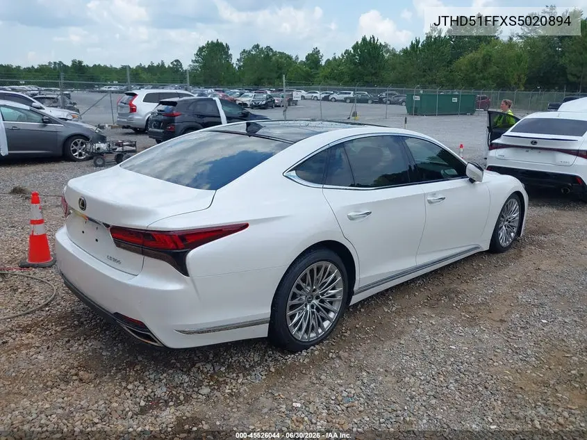 2025 Lexus Ls 500 VIN: JTHD51FFXS5020894 Lot: 45526044
