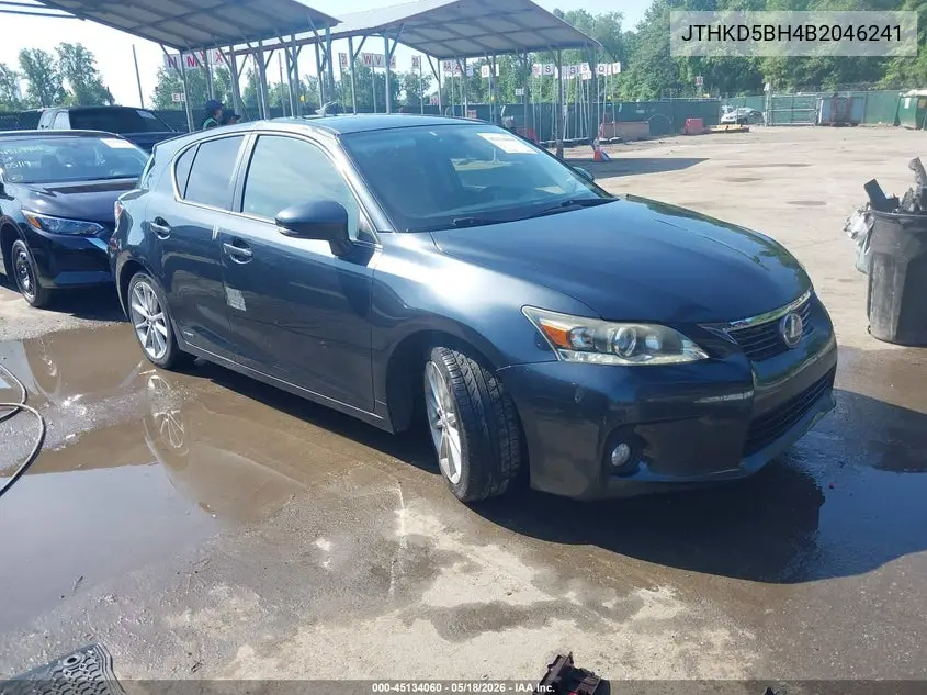 2011 Lexus Ct 200H Premium VIN: JTHKD5BH4B2046241 Lot: 45134060