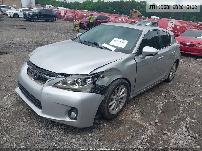 2011 Lexus Ct 200H Premium VIN: JTHKD5BH9B2015132 Lot: 45199484