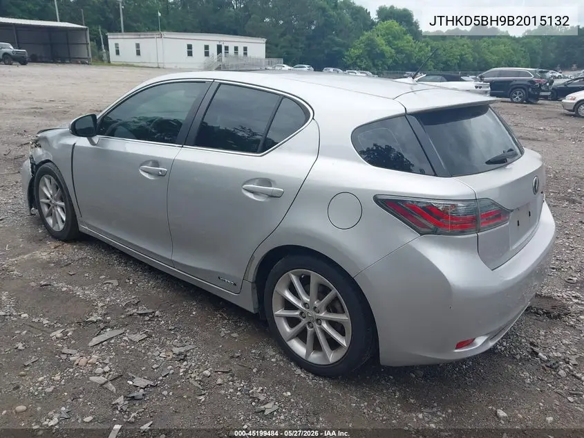 2011 Lexus Ct 200H Premium VIN: JTHKD5BH9B2015132 Lot: 45199484