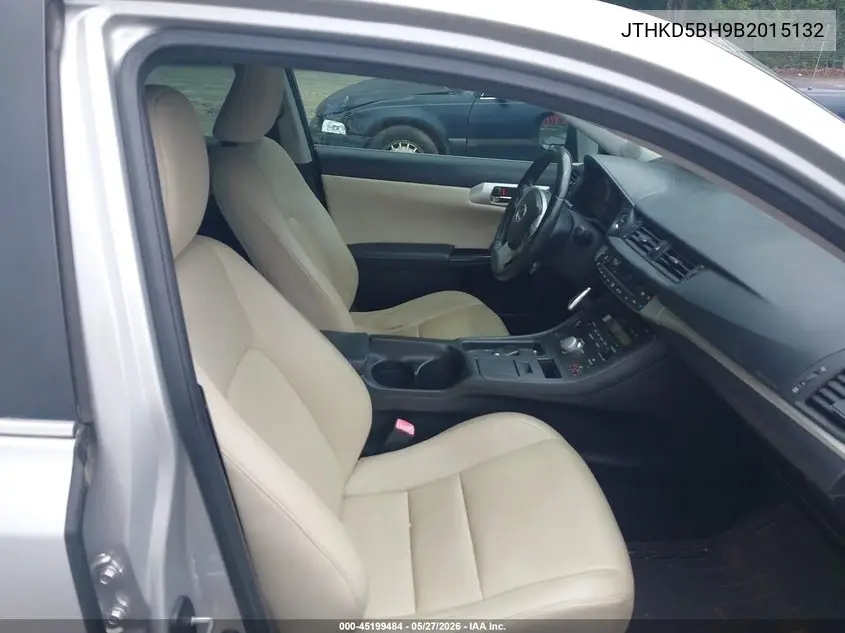 2011 Lexus Ct 200H Premium VIN: JTHKD5BH9B2015132 Lot: 45199484