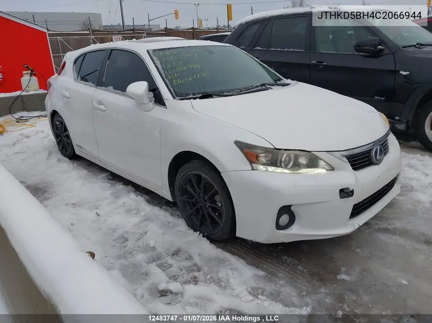 2012 Lexus Ct 200 VIN: JTHKD5BH4C2066944 Lot: 12483747