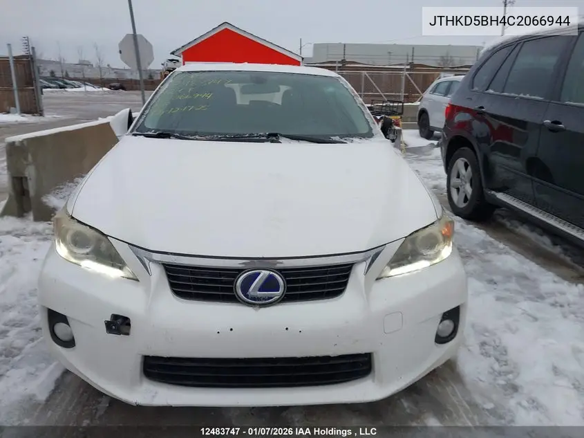 2012 Lexus Ct 200 VIN: JTHKD5BH4C2066944 Lot: 12483747