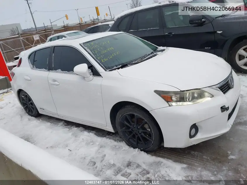 2012 Lexus Ct 200 VIN: JTHKD5BH4C2066944 Lot: 12483747