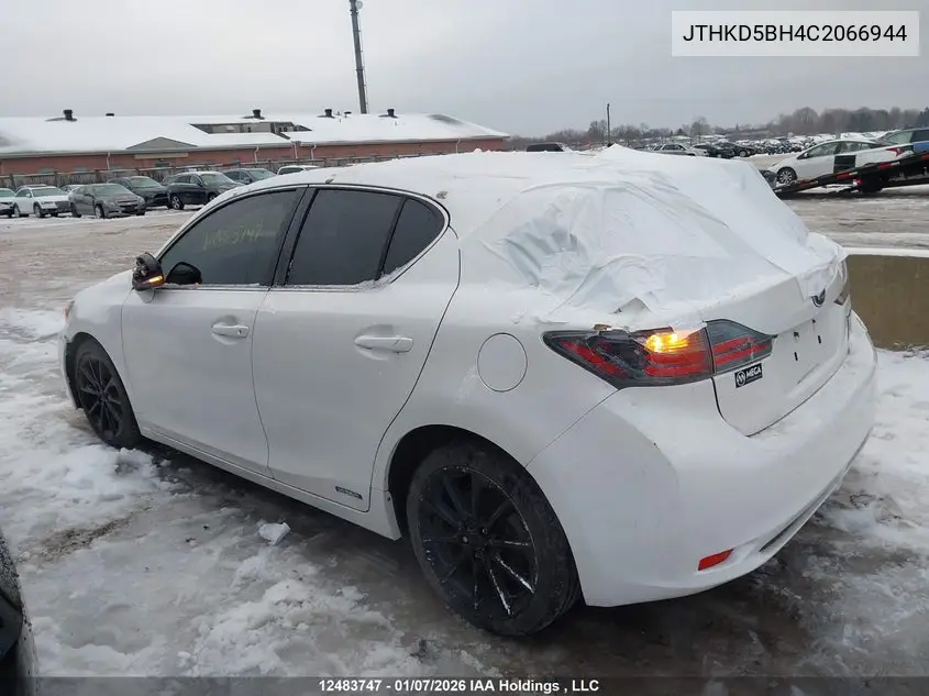 2012 Lexus Ct 200 VIN: JTHKD5BH4C2066944 Lot: 12483747