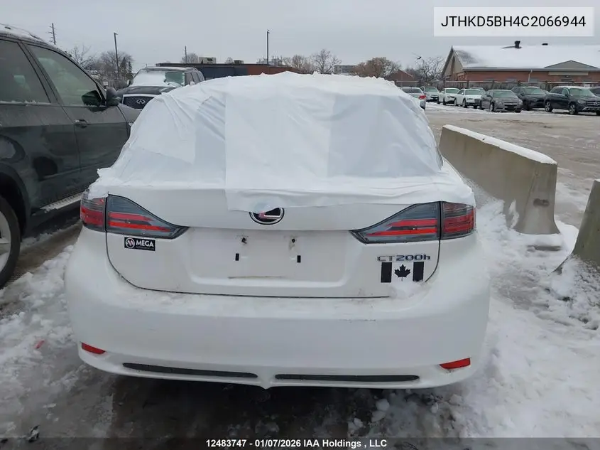 2012 Lexus Ct 200 VIN: JTHKD5BH4C2066944 Lot: 12483747