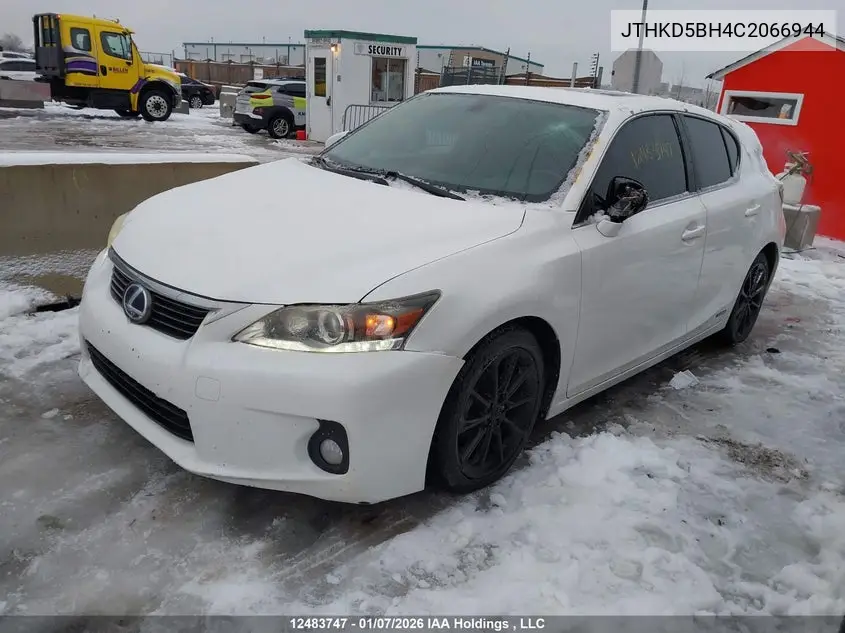 2012 Lexus Ct 200 VIN: JTHKD5BH4C2066944 Lot: 12483747