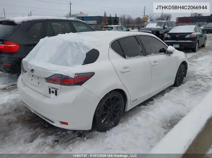 2012 Lexus Ct 200 VIN: JTHKD5BH4C2066944 Lot: 12483747
