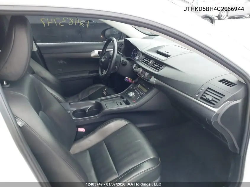 2012 Lexus Ct 200 VIN: JTHKD5BH4C2066944 Lot: 12483747