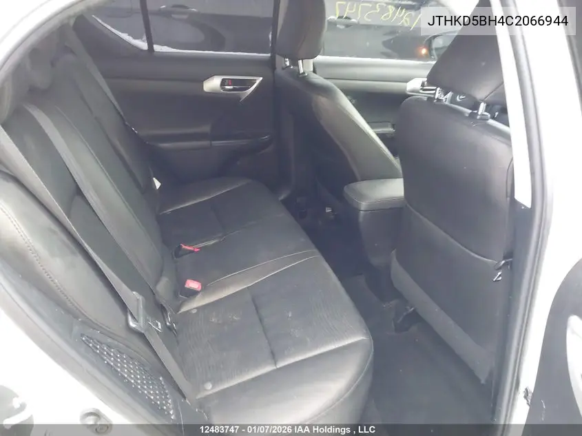 2012 Lexus Ct 200 VIN: JTHKD5BH4C2066944 Lot: 12483747