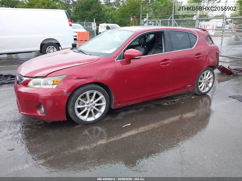 2012 Lexus Ct 200H Premium VIN: JTHKD5BHXC2055902 Lot: 45046214