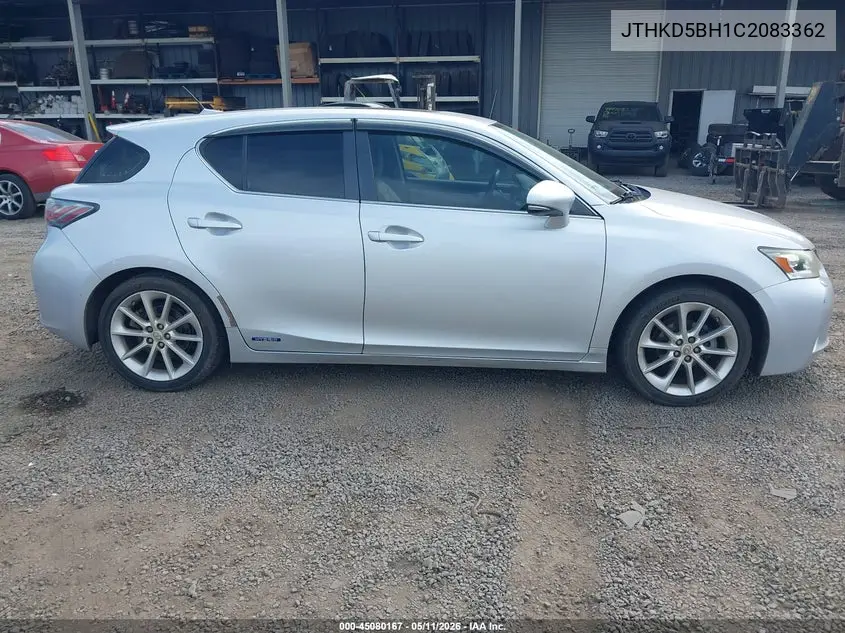 2012 Lexus Ct 200H Premium VIN: JTHKD5BH1C2083362 Lot: 45080167