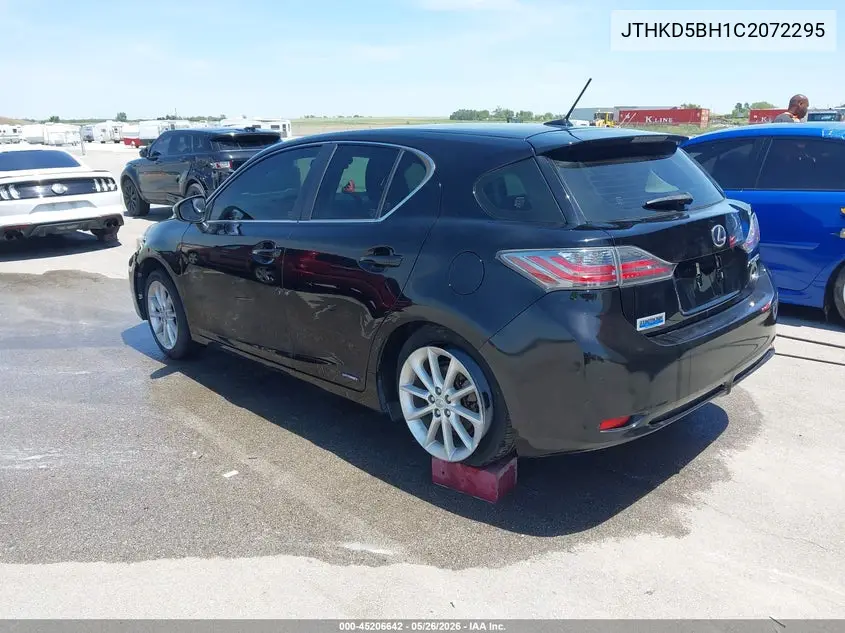 2012 Lexus Ct 200H Premium VIN: JTHKD5BH1C2072295 Lot: 45206642
