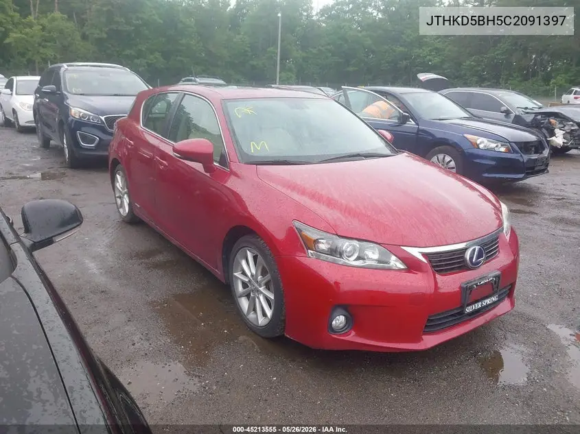 2012 Lexus Ct 200H Premium VIN: JTHKD5BH5C2091397 Lot: 45213555