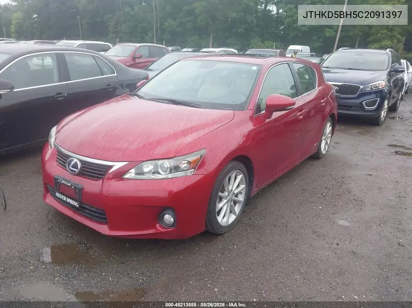2012 Lexus Ct 200H Premium VIN: JTHKD5BH5C2091397 Lot: 45213555