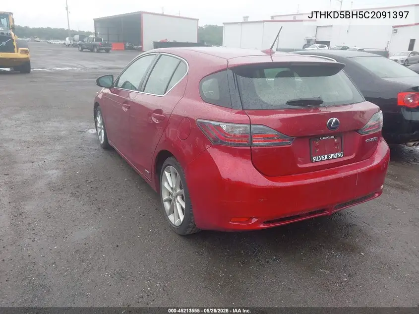 2012 Lexus Ct 200H Premium VIN: JTHKD5BH5C2091397 Lot: 45213555