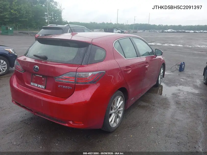 2012 Lexus Ct 200H Premium VIN: JTHKD5BH5C2091397 Lot: 45213555