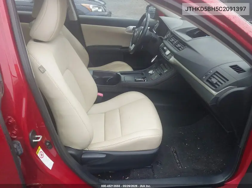 2012 Lexus Ct 200H Premium VIN: JTHKD5BH5C2091397 Lot: 45213555
