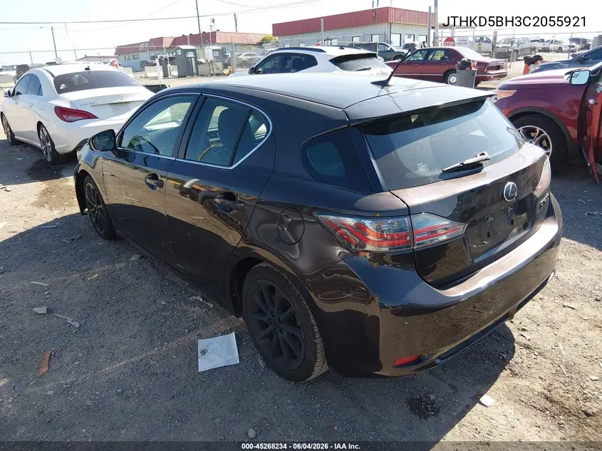 2012 Lexus Ct 200H Premium VIN: JTHKD5BH3C2055921 Lot: 45268234