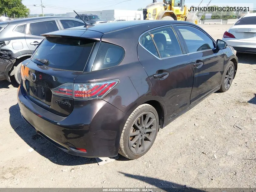 2012 Lexus Ct 200H Premium VIN: JTHKD5BH3C2055921 Lot: 45268234