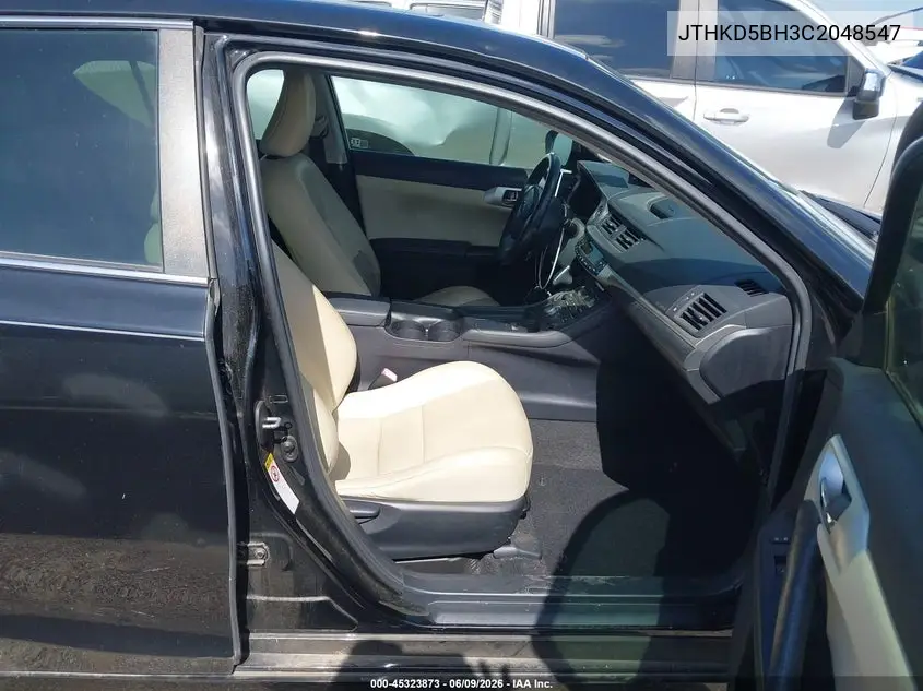 2012 Lexus Ct 200H Premium VIN: JTHKD5BH3C2048547 Lot: 45323873