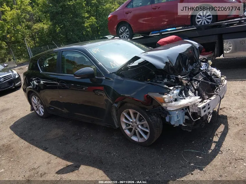 2012 Lexus Ct 200H Premium VIN: JTHKD5BH9C2069774 Lot: 45361123