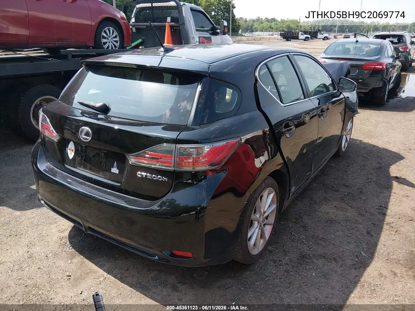 2012 Lexus Ct 200H Premium VIN: JTHKD5BH9C2069774 Lot: 45361123
