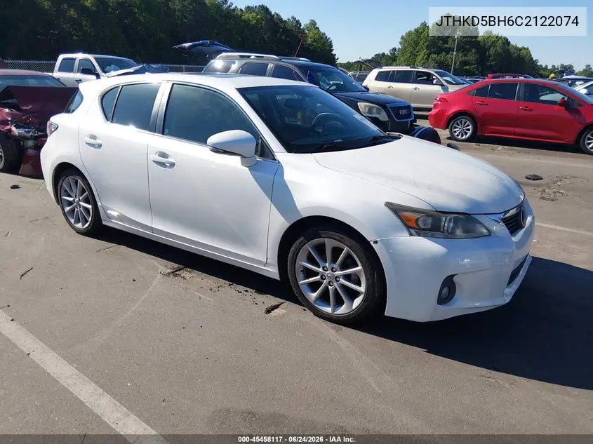 2012 Lexus Ct 200 VIN: JTHKD5BH6C2122074 Lot: 45458117
