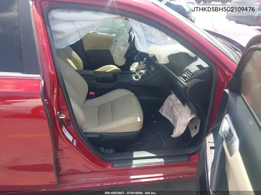 2012 Lexus Ct 200H Premium VIN: JTHKD5BH5C2109476 Lot: 45522827