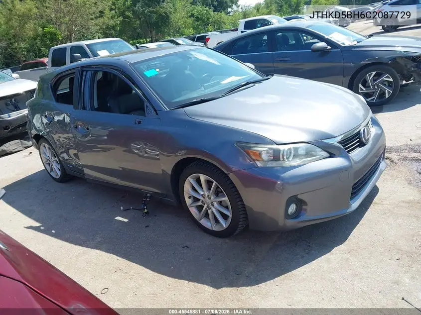 2012 Lexus Ct 200H Premium VIN: JTHKD5BH6C2087729 Lot: 45545881