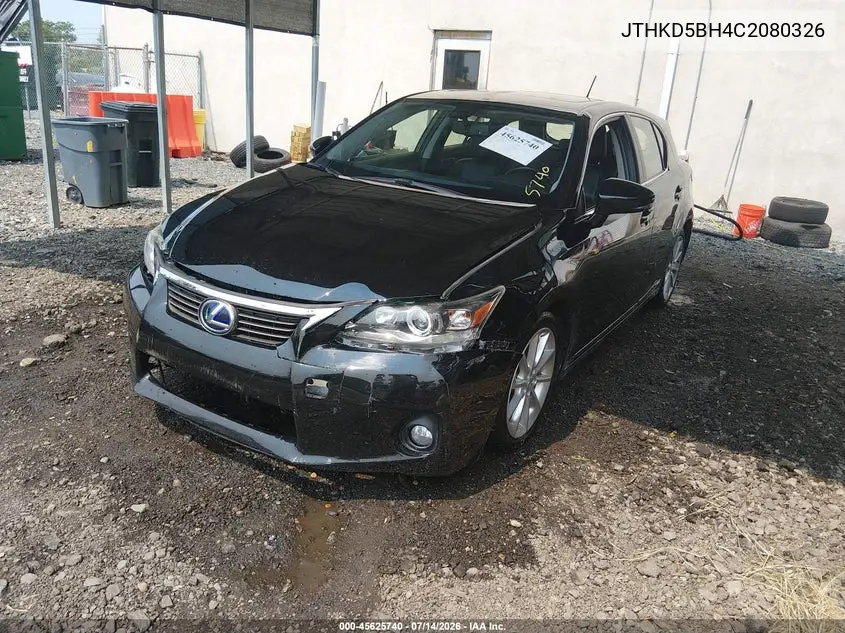 2012 Lexus Ct 200H Premium VIN: JTHKD5BH4C2080326 Lot: 45625740