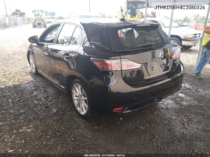 2012 Lexus Ct 200H Premium VIN: JTHKD5BH4C2080326 Lot: 45625740