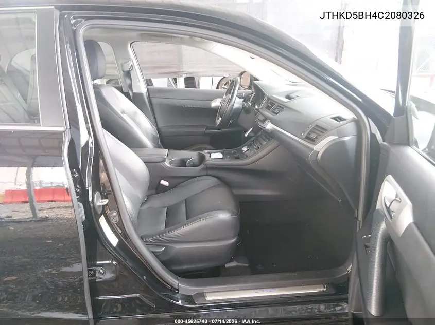 2012 Lexus Ct 200H Premium VIN: JTHKD5BH4C2080326 Lot: 45625740