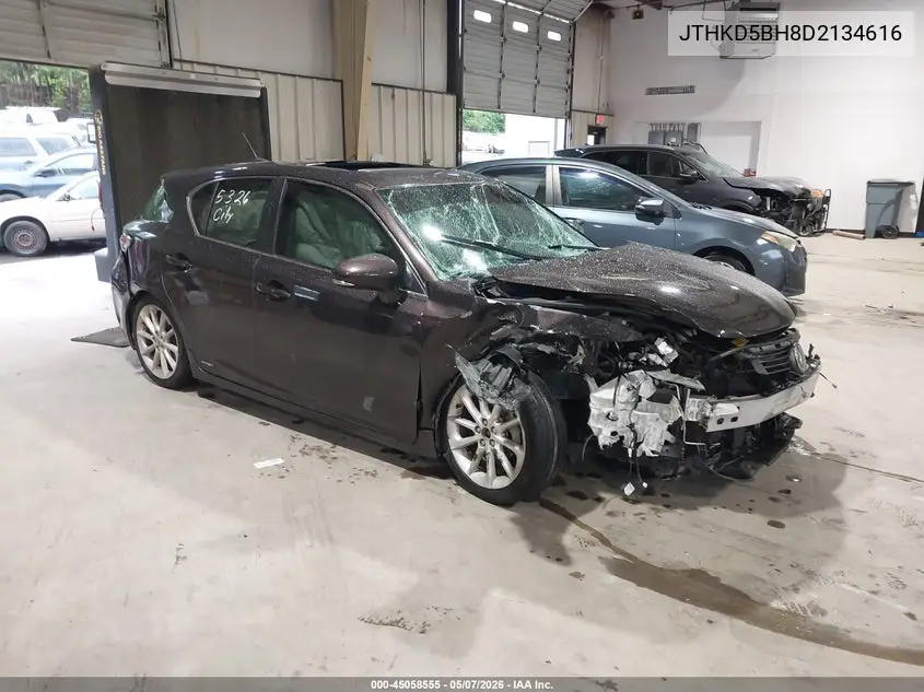 2013 Lexus Ct 200H VIN: JTHKD5BH8D2134616 Lot: 45058555