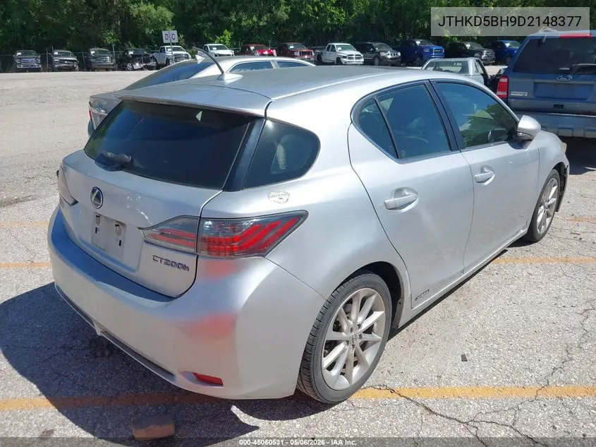 2013 Lexus Ct 200H VIN: JTHKD5BH9D2148377 Lot: 45060531
