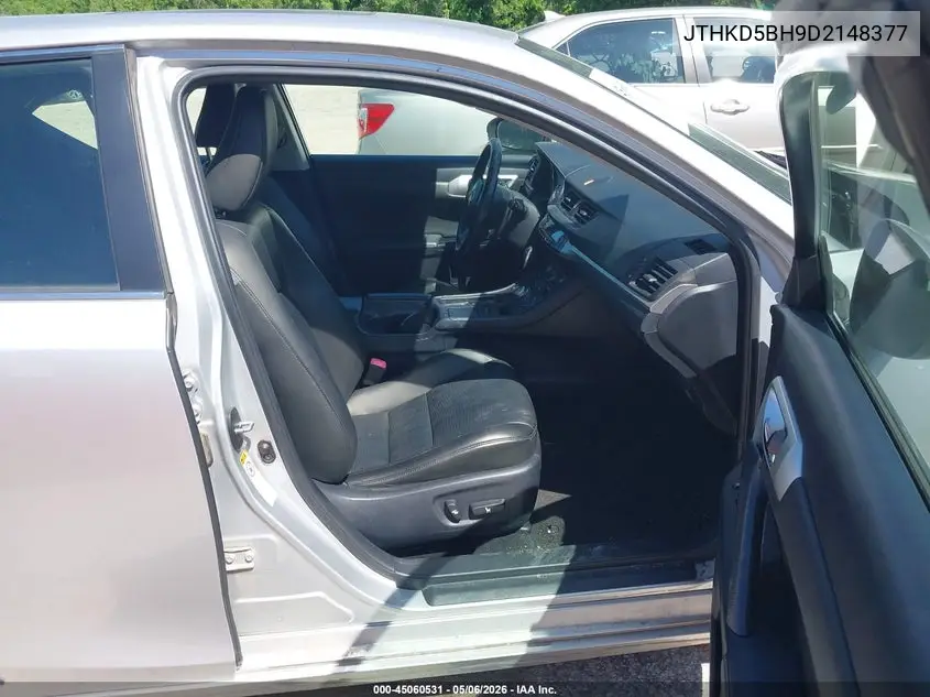 2013 Lexus Ct 200H VIN: JTHKD5BH9D2148377 Lot: 45060531