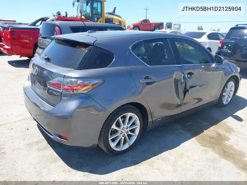 2013 Lexus Ct 200H VIN: JTHKD5BH1D2125904 Lot: 45111085