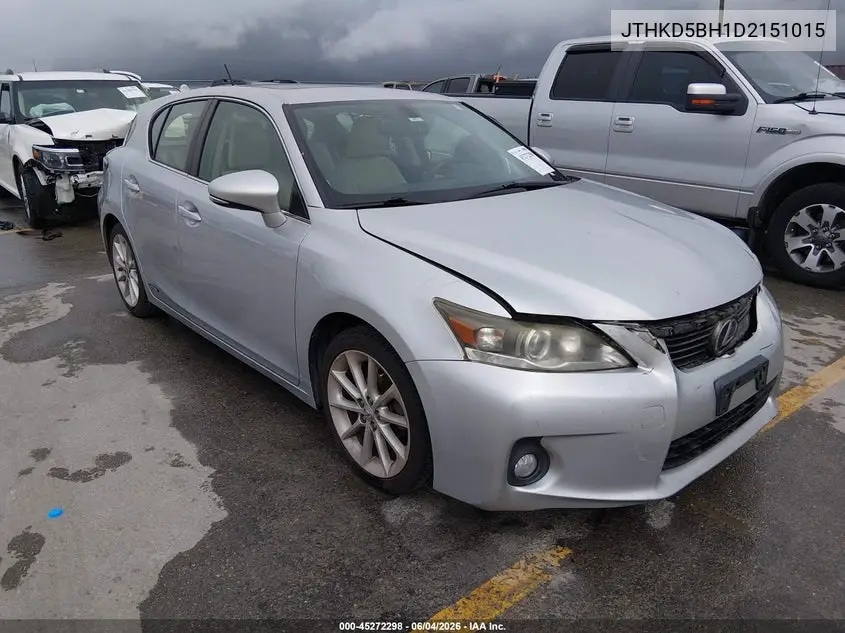 2013 Lexus Ct 200H VIN: JTHKD5BH1D2151015 Lot: 45272298